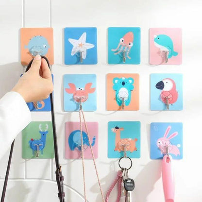 Cartoon Wall Hooks – Heavy-Duty Self-Adhesive (Set of 3)
