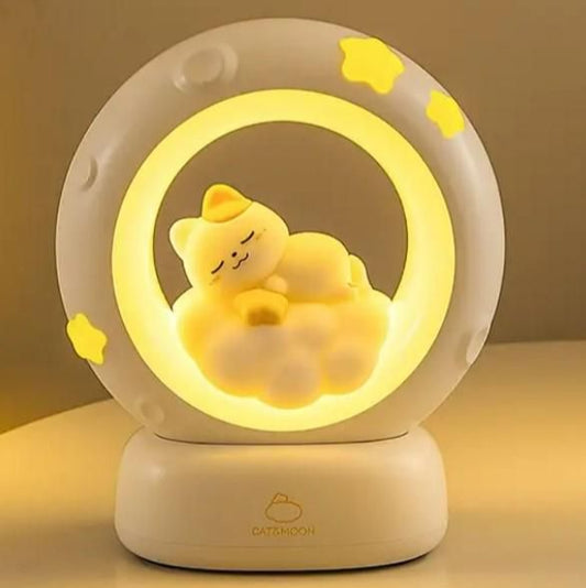 Sleeping Cat LED Night Lamp – Touch Control