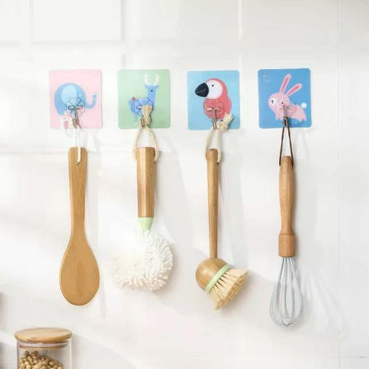 Cartoon Wall Hooks – Heavy-Duty Self-Adhesive (Set of 3)