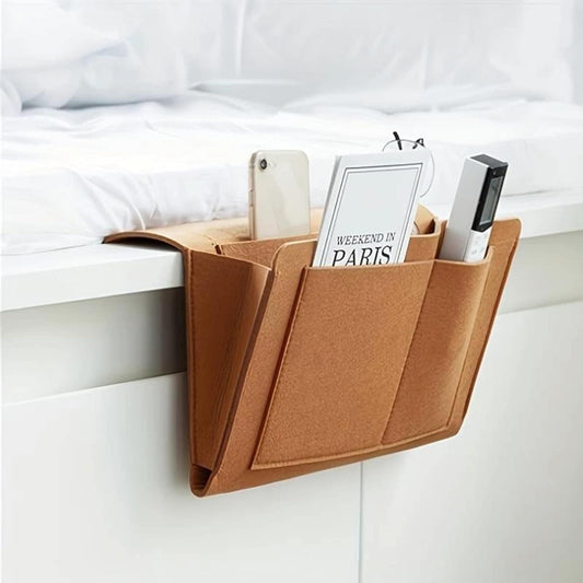 Compact Bedside Storage Organizer with Multiple Pockets