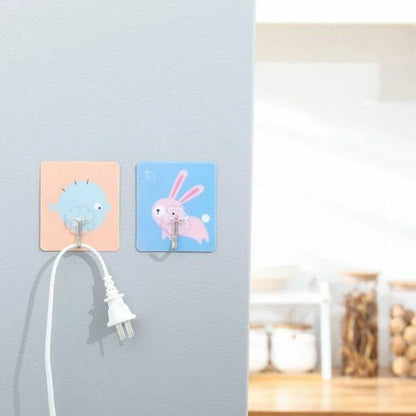 Cartoon Wall Hooks – Heavy-Duty Self-Adhesive (Set of 3)