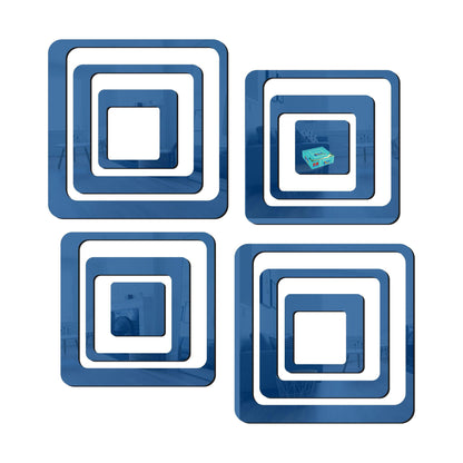 Modern Square Acrylic Mirror Wall Stickers